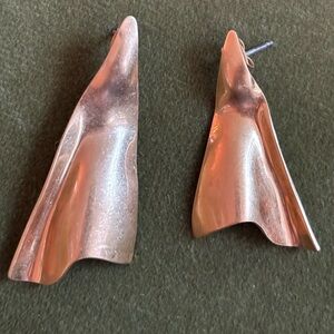 Elegant Gold-Toned Abstract Earrings